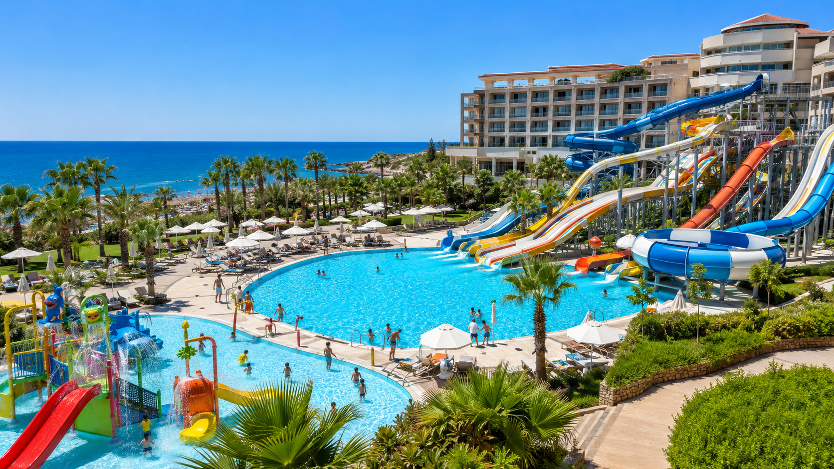 Cum alegi un hotel cu tobogane și aquapark în Antalya, fără să plătești doar entuziasmul din poze